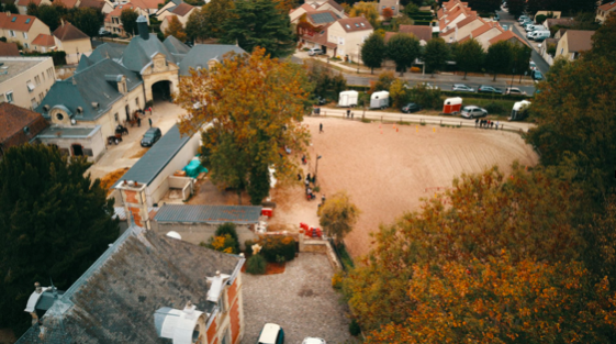 écuries saint-pierre-du-perray vue aérienne